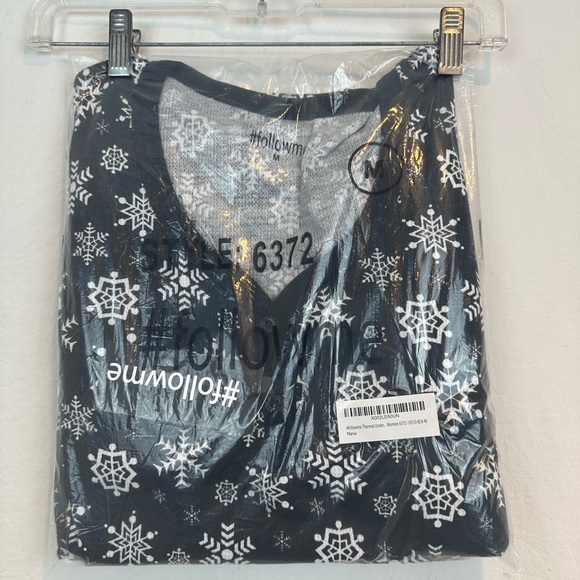 #followme Women's Jogger Pajama Pants Set Snowflake- Black (UNOPENED) - Picture 1 of 5
